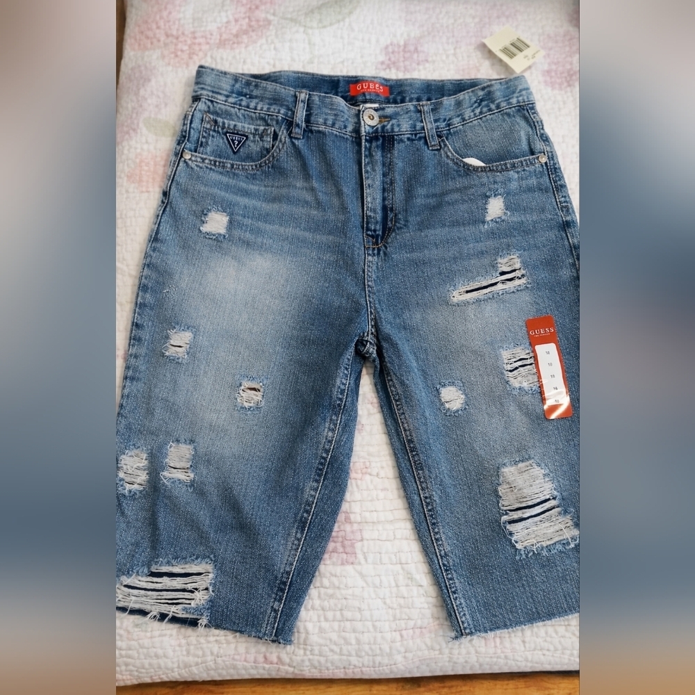 Guess Boys Distressed Blue Jeans